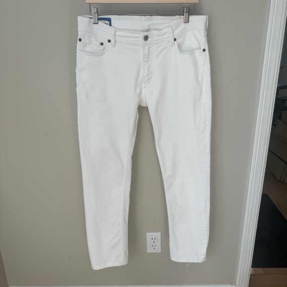 ACNE STUDIOS Bla Konst Slim Leg Jeans Ankle Skinny Mid-Rise White Size 33 - Picture 2 of 15